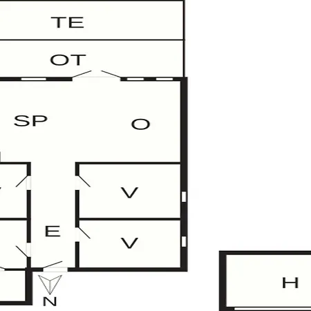 בית נופש 6 Person In Romo